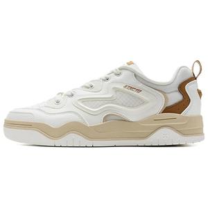 XTEP Нескользящие износостойкие низкие кроссовки для скейтбординга мужские, белые, коричневые