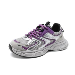 FOXER Скользоустойчивые износостойкие дышащие женские кроссовки с низким берцем объемные фиолетовые, цвет Purple