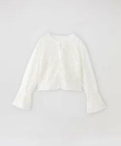 Блузка из цветочного тюля и кружева Loveless, цвет White