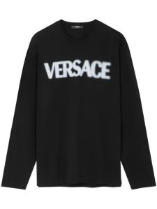 Versace футболка с логотипом, черный
