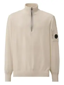 Свитер с полумолнией и карманом для линз C.P. Company, белый