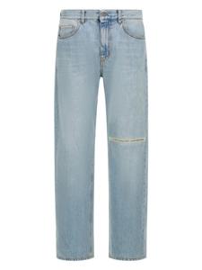 Roberto Cavalli прямые джинсы с эффектом потертости, синий