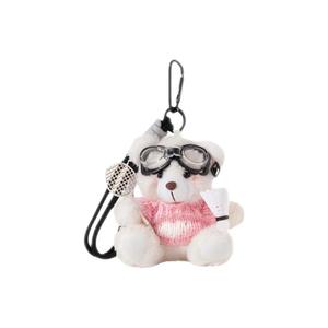 Плюшевый кулон спортсмен бадминтон медвежонок 12см высота XTHOT