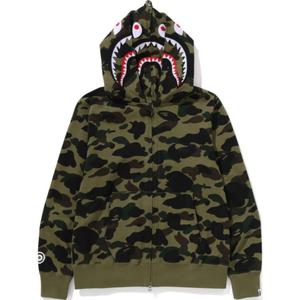 Bape 1st Camo Shark Full Zip Double Hoodie SS25 A BATHING APE, камуфляж