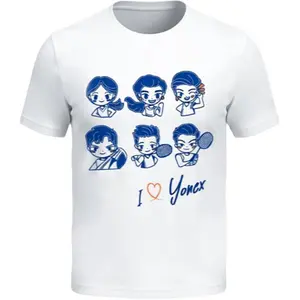 YONEX Футболка для бадминтона Unisex White Crew Neck Moderate