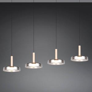 Светодиодный подвесной светильник Trio Celeste Typ A, копченое стекло / железо - количество языков пламени: 4