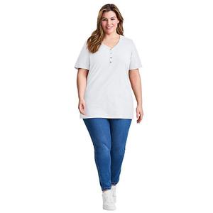 Женская футболка-туника с коротким рукавом plus size Avenue, White