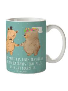 Кофейная кружка: Непревзойденные жених и невеста с надписью Морской бриз Mr. & Mrs. Panda