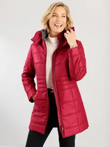 Длинная куртка Classic Basics с капюшоном, цвет Kirsche