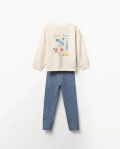 Комплект из флиса с рисунком Sfera, синий