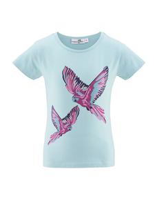 Футболка happy girls by Eisend, светло-синий