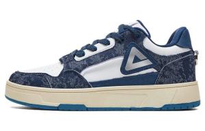 Тайцзи Арт Репорт Противоскользящие износостойкие низкие кеды для скейтбординга унисекс сине-белые PEAK