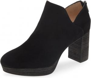 Женские ботильоны FOWT с высокой массивной платформой и каблуком, задняя молния, круглый носок, для вечеринки, выпускного, повседневной носки, размер 4-16 US, Black