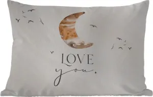 Подушка для улицы - Цитаты - Пословицы - Дети - Люблю тебя - Мальчики - Девочки - Дети - 50x30 см - Водонепроницаемая - Подушка для отдыха - Подушка для дивана - Украшение для гостиной MuchoWow