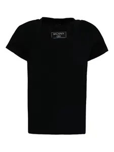 Футболка с логотипом Balmain Kids, черный