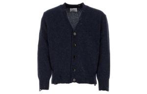 Кардиган с V-образным вырезом в стиле distressed AMIPARIS, синий