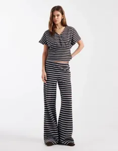 Комбинированные брюки в полоску ASOS DESIGN