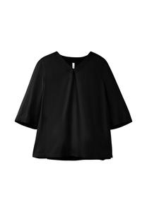 Туника с рукавами 3/4 из струящейся вискозы sheego, черный