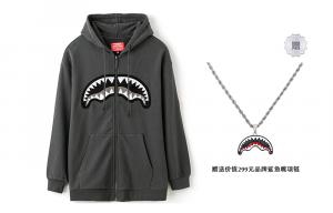 Свитшот осенний унисекс SPRAYGROUND, серо-голубой