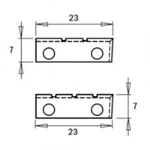Нож твердосплавный CMT, 23x7x1,5