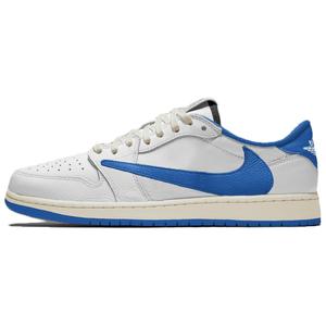 Кроссовки Travis Scott Air Jordan 1 Vintage Basketball Shoes Unisex Low-top Blue, синий