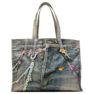 Acne Studios Сумка-шоппер с принтом под джинсу