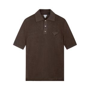 Рубашка Bottega Veneta Slim Fit Polo Shirt 'Dark Brown Melange', коричневый