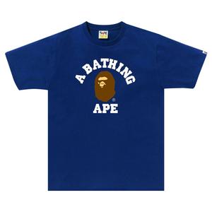 Футболка колледжа BAPE, синяя