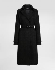 Твидовый тренч Dolce & Gabbana, черный