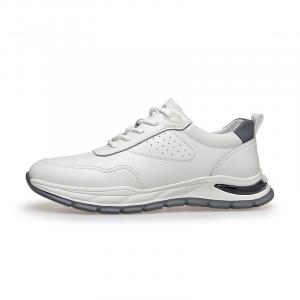 PT'SON Мужские повседневные кроссовки низкие черно-белые белые, цвет White