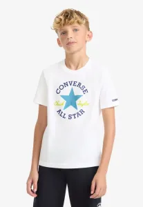 Футболка с принтом в виде нашивки на кеде, изображающей расчлененный лоскут гамак. Converse, White/Gnarly Blue