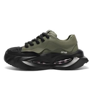 Износостойкие низкие кроссовки для подростков с эффектом увеличения роста Kung Fu partners, зеленый