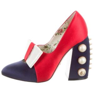 GUCCI Женские туфли Luna на высоком каблуке 11 см красные