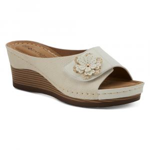 Сандалии на танкетке Mahan slide wedge Patrizia, off white