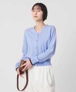 Вышитый двухцветный кардиган - можно стирать United Arrows, цвет Lt.Blue