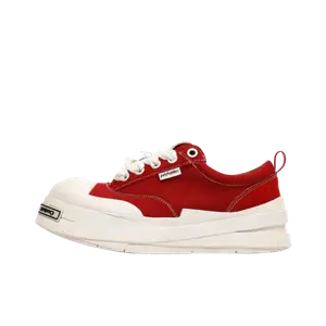 JimiXiong Женские лоу-топ скейтборд кроссовки Red, цвет Red