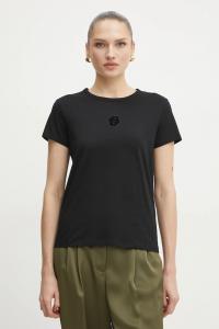 Хлопковая футболка Boss, черный