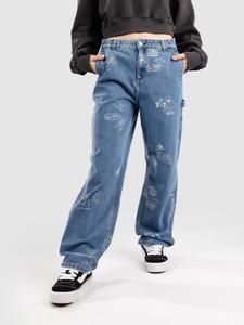 Джинсы Carhartt WIP Stamp Jeans, stamp print/blue