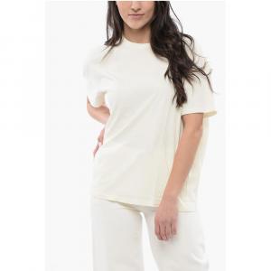 Футболка с круглым вырезом из хлопка и кашемира R13, White