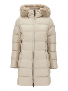 Стеганое пальто с отделкой из искусственного меха Colmar, нейтральный
