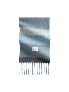 Полосатый шарф средне-синего цвета Marc O'Polo