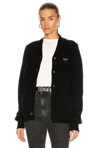 Кардиган Comme des Garçons Wool With Black Emblem, черный