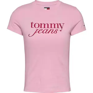 Футболка Tommy Jeans Essential Logo, розовый