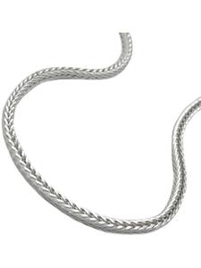 Gallay Цепочка 1,5 мм в форме лисьего хвоста, квадратная, серебро 925 пробы, 50 см