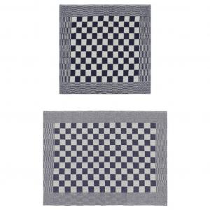 VidaXL 50 шт. Комплект полотенец сине-белый хлопок