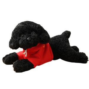 Плюшевые игрушки Teddy Dog плюшевые куклы высота 35см/48см WOWOCHENG, черный/красный