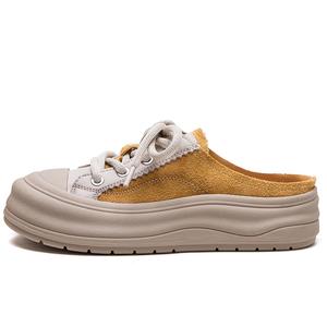 MATA Женские противоскользящие тапочки с закрытым носком на резиновой подошве желтые, цвет Yellow