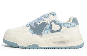 Кеды, скейтборд обувь женская низкая Renben, белый/зеленый