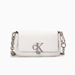 Сумка женская Calvin Klein с буквенной пряжкой и цепочкой, белый