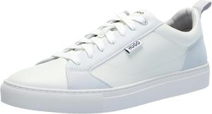 Кроссовки Hugo Mens Essential с двумя оттенками замши низкие, белый/серый